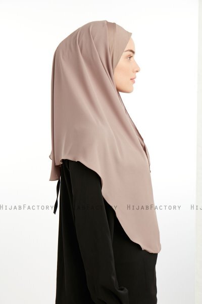 Bengi - Mörk Taupe Micro Krep Turban Hijab