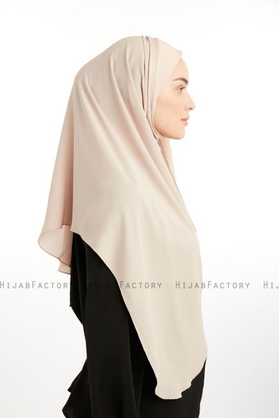 Bengi - Ljus Taupe Micro Krep Turban Hijab