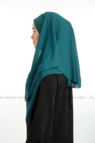 Bengi - Mörkgrön Micro Krep Turban Hijab