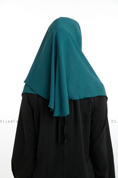 Bengi - Mörkgrön Micro Krep Turban Hijab