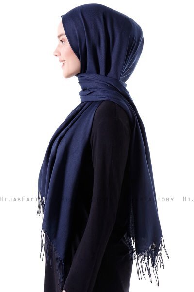 Demet - Marinblå Pashmina Hijab