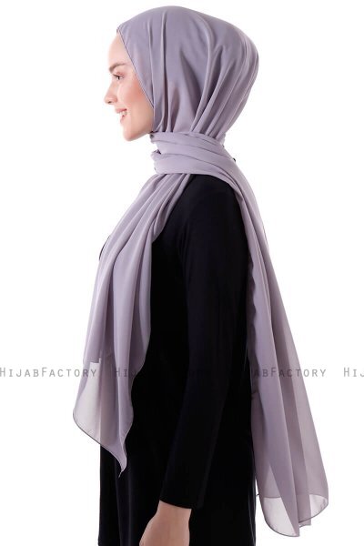 Hadise - Grå Chiffon Hijab