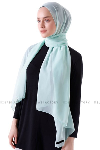 Hadise - Ljusgrön Chiffon Hijab
