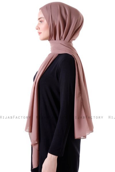 Hadise - Ljusbrun Chiffon Hijab