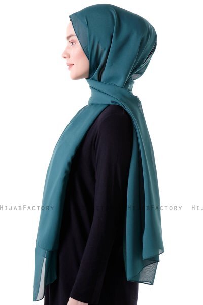 Hadise - Mörkgrön Chiffon Hijab