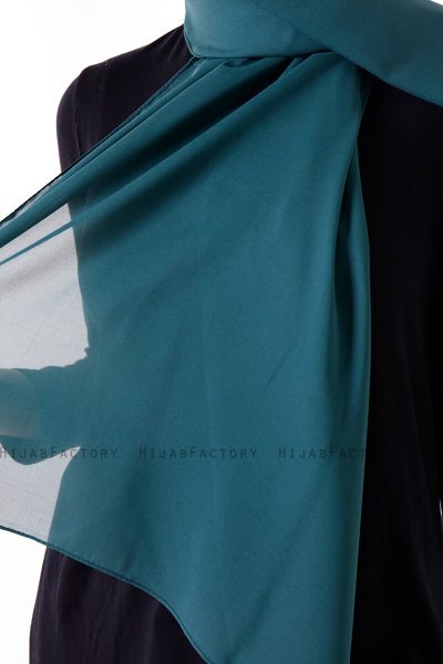 Hadise - Mörkgrön Chiffon Hijab