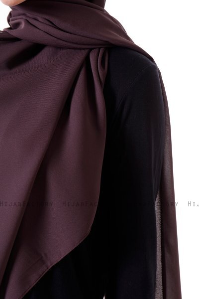 Hadise - Mörkbrun Chiffon Hijab