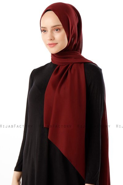 Hadise - Red Wine Chiffon Hijab