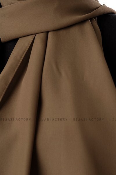 Hadise - Mörk Khaki Chiffon Hijab