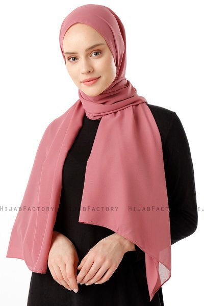 Hadise - Mörkrosa Chiffon Hijab