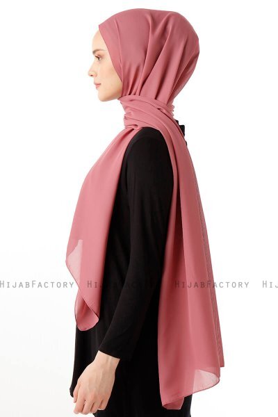 Hadise - Mörkrosa Chiffon Hijab