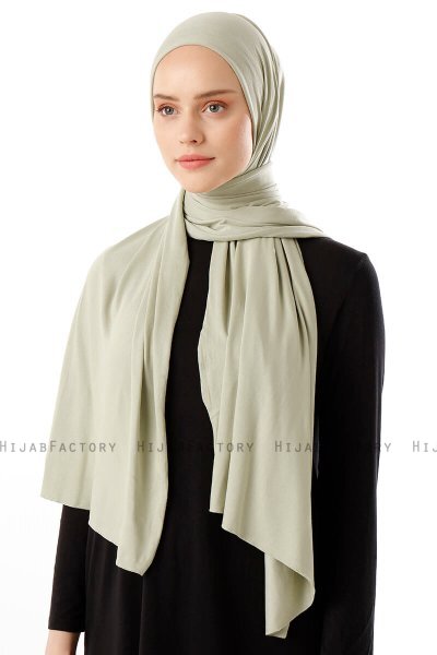 Neylan - Ljusgrön Basic Jersey Hijab