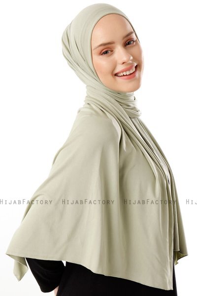 Neylan - Ljusgrön Basic Jersey Hijab