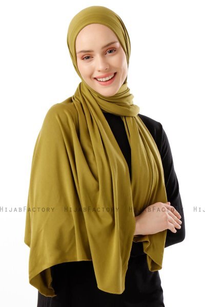 Neylan - Olivgrön Basic Jersey Hijab
