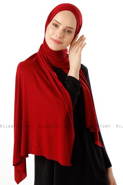 Neylan - Vinröd Basic Jersey Hijab