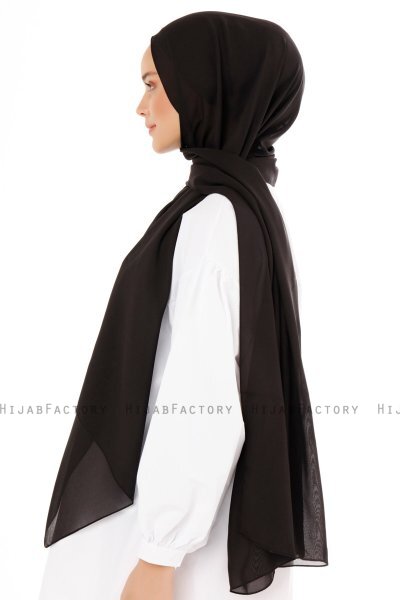 Esra - Svart Chiffon Hijab