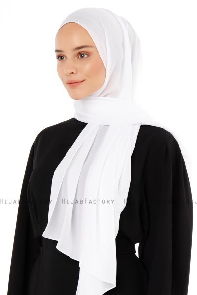 Esra - Vit Chiffon Hijab