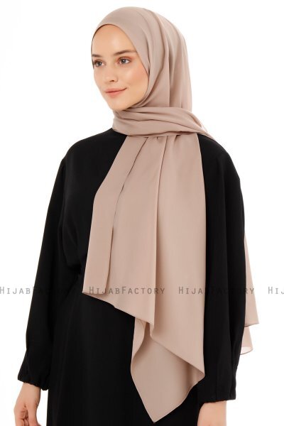 Esra - Ljus Taupe Chiffon Hijab