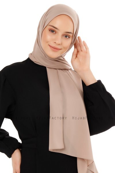 Esra - Ljus Taupe Chiffon Hijab