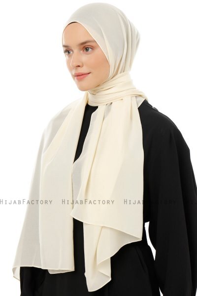 Esra - Ljus Beige Chiffon Hijab