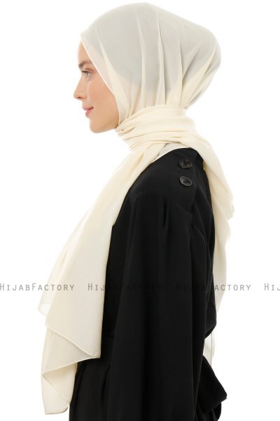 Esra - Ljus Beige Chiffon Hijab