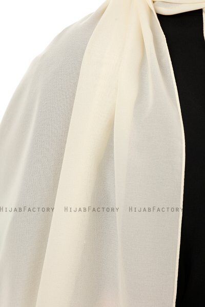 Esra - Ljus Beige Chiffon Hijab