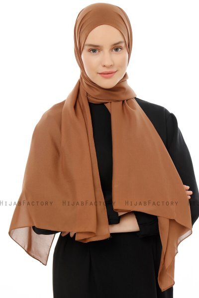 Esra - Ljusbrun Chiffon Hijab