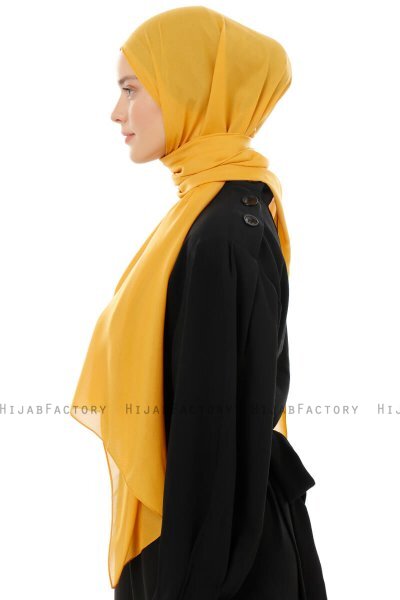 Esra - Senapsgul Chiffon Hijab
