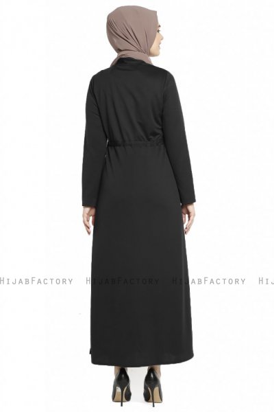 Emine - Svart Abaya - Miss Cazibe