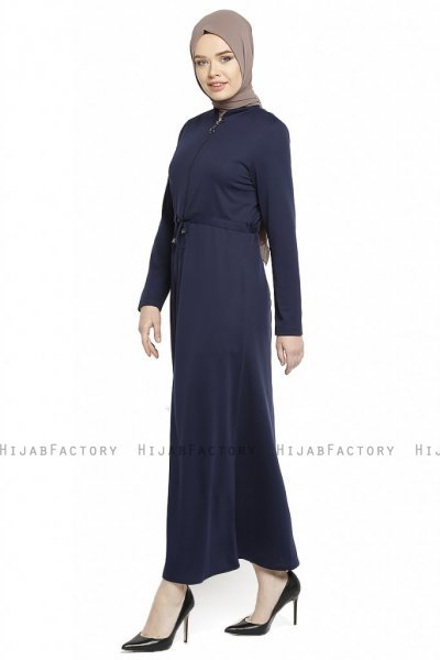 Emine - Marinblå Abaya - Miss Cazibe