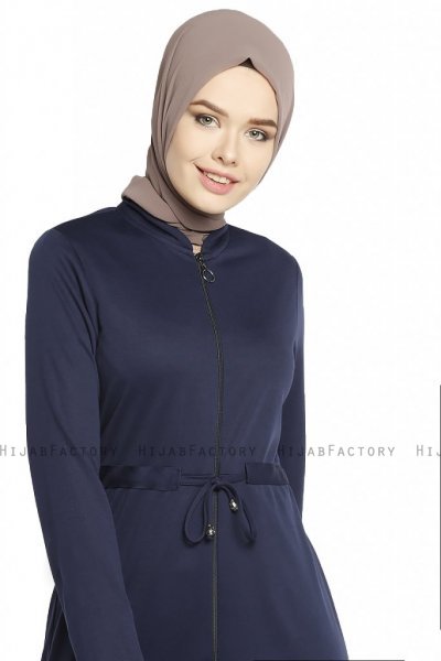 Emine - Marinblå Abaya - Miss Cazibe