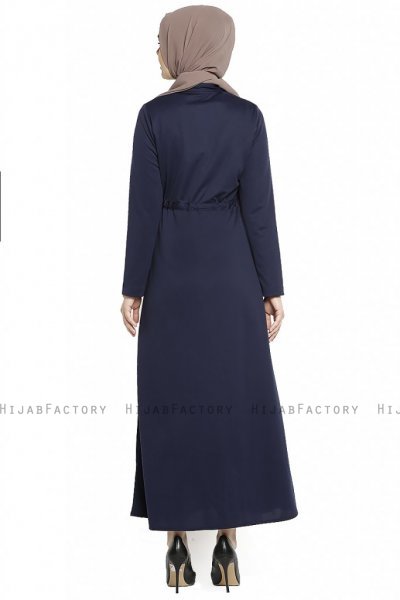 Emine - Marinblå Abaya - Miss Cazibe