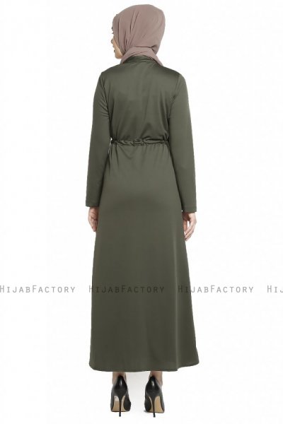 Emine - Khaki Abaya - Miss Cazibe