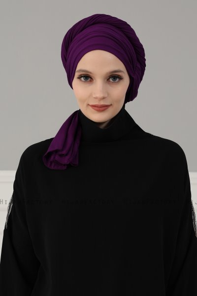 Amy - Lila Bomull Turban - Ayse Turban