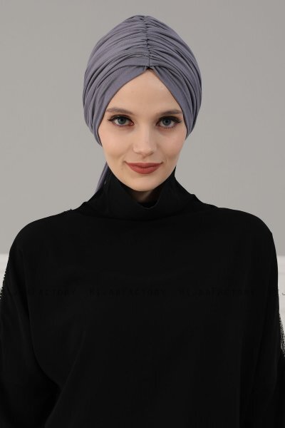 Amy - Grå Bomull Turban - Ayse Turban