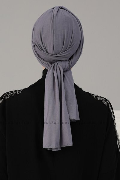 Amy - Grå Bomull Turban - Ayse Turban