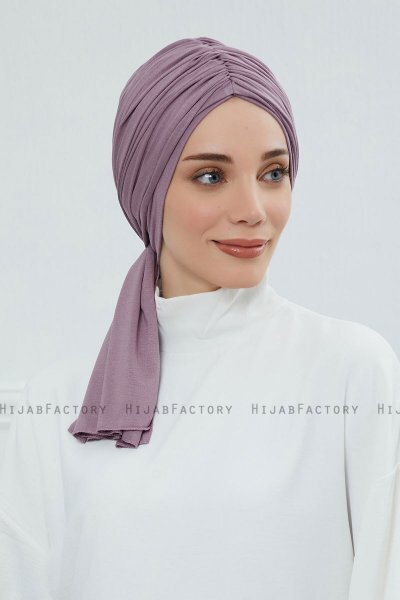Amy - Lilac Bomull Turban