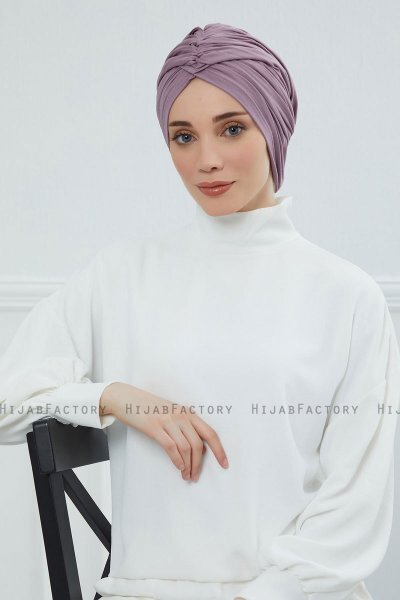 Amy - Lilac Bomull Turban