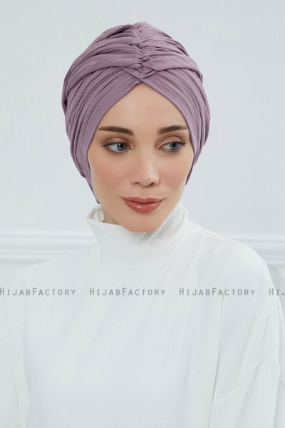 Amy - Lilac Bomull Turban