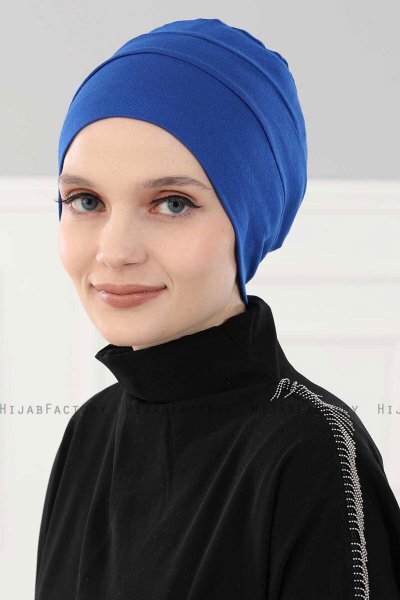 Stella - Blå Bomull Turban