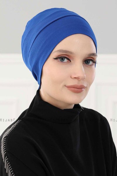 Stella - Blå Bomull Turban