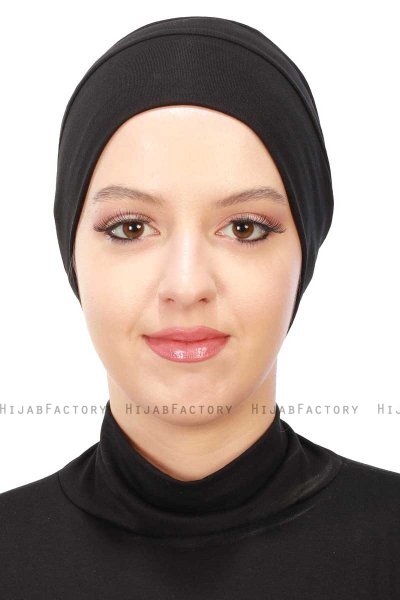 Stella - Svart Bomull Turban