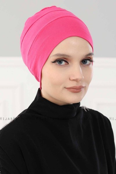 Stella - Fuchsia Bomull Turban