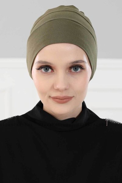 Stella - Khaki Bomull Turban