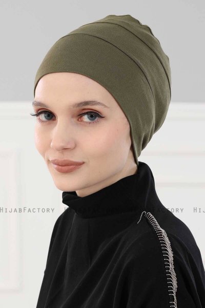 Stella - Khaki Bomull Turban