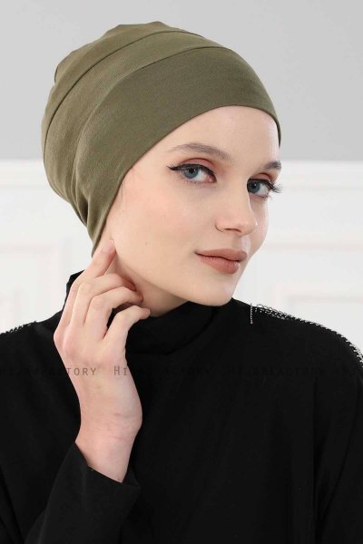 Stella - Khaki Bomull Turban