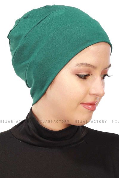 Stella - Mörkgrön Bomull Turban
