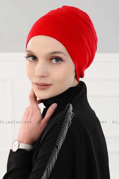 Stella - Röd Bomull Turban