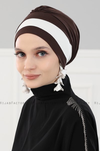 Elsa - Brun & Creme Bomull Turban