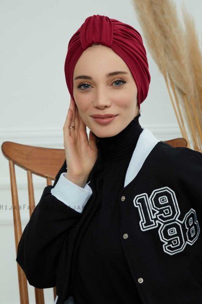 Laura - Bordeaux Bomull Turban